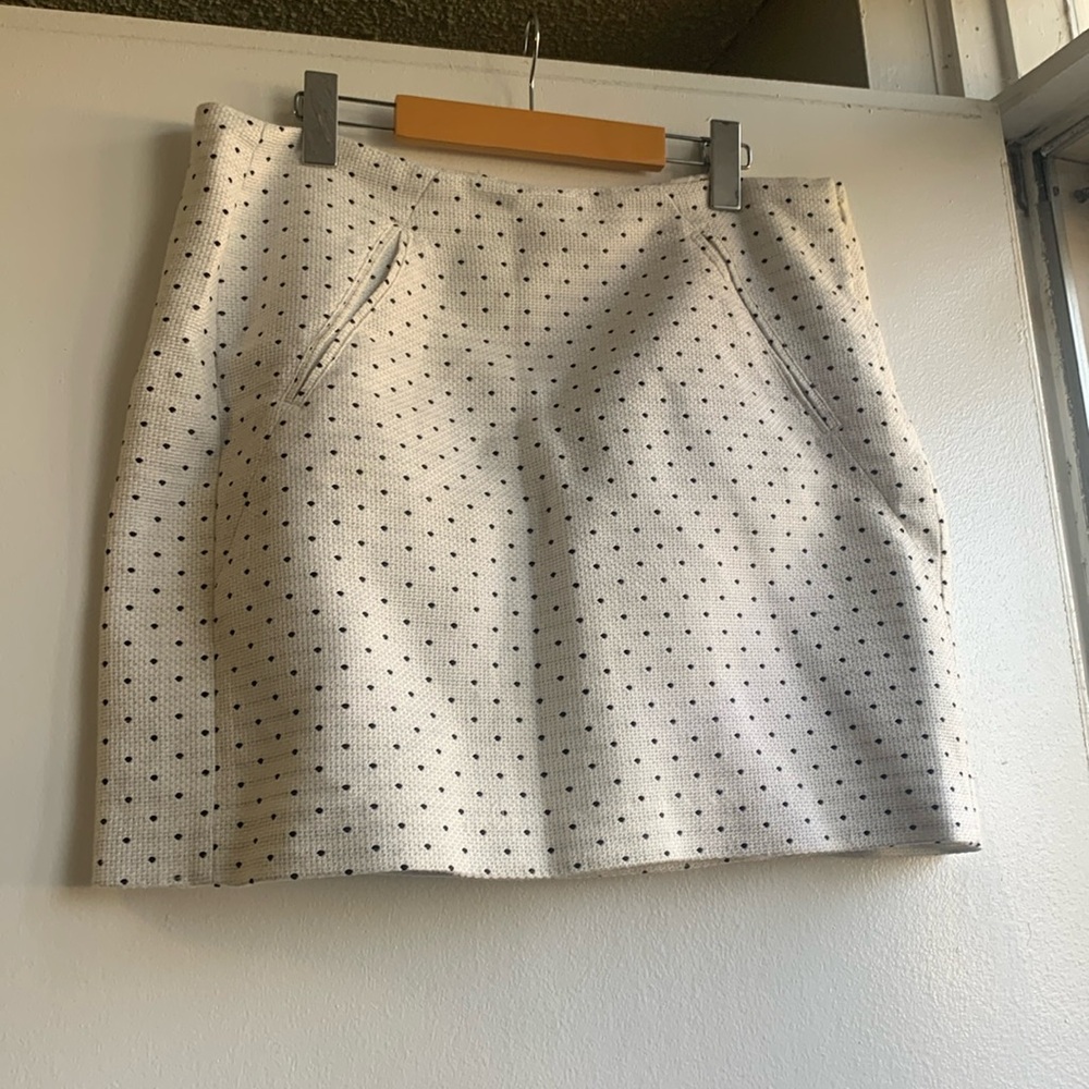 RW&Co White Skirt with Black Polka Dots